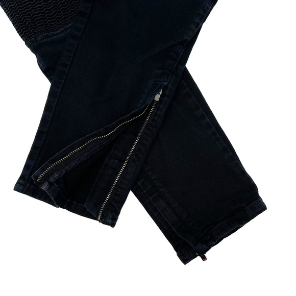 Stella McCartney Vintage Moto Skinny Jeans Size 29/6 Black Biker Denim Vtg Y2K - Picture 7 of 12